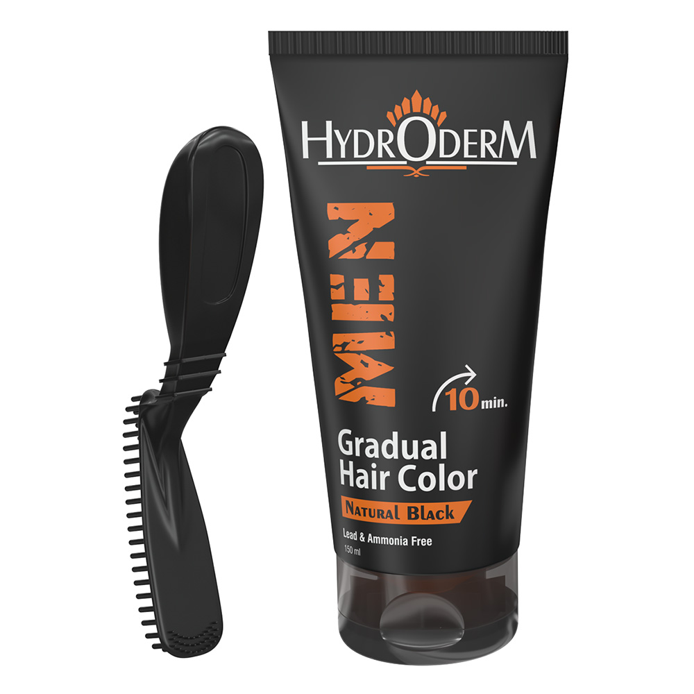 هیدرودرم men - رنگ کننده تدریجی موی سر - مشکی طبیعی